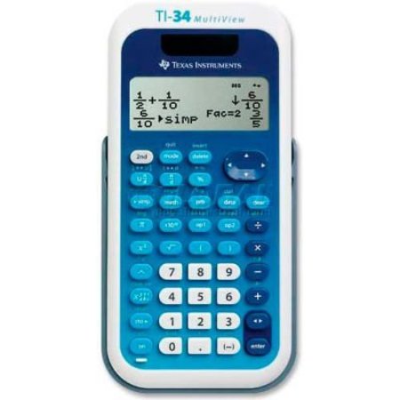 TEXAS INSTRUMENTS Texas Instruments MultiView Scientific Calculator, TEXTI-34MV, 4 Line Screen, Solar or Battery Power TI-34MV